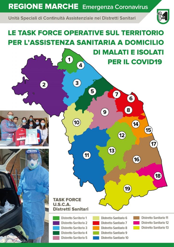 Attive sul territorio le task force per l’assistenza domiciliare (USCA)