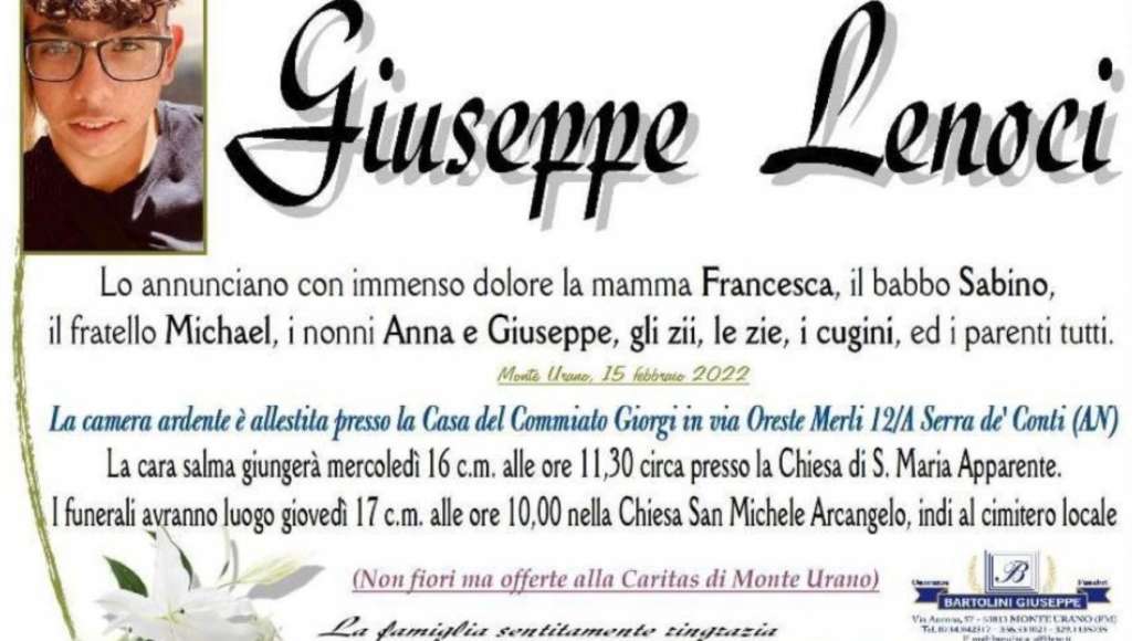 Monte Urano, l’addio a Giuseppe Lenoci