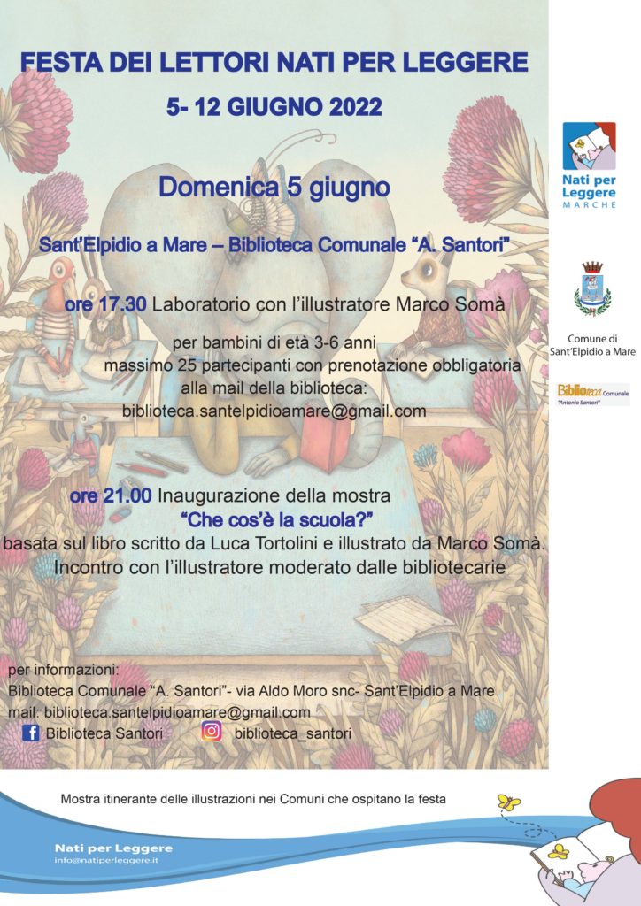 “Nati per Leggere”, si parte domenica 5 giugno alla biblioteca di Sant’Elpidio
