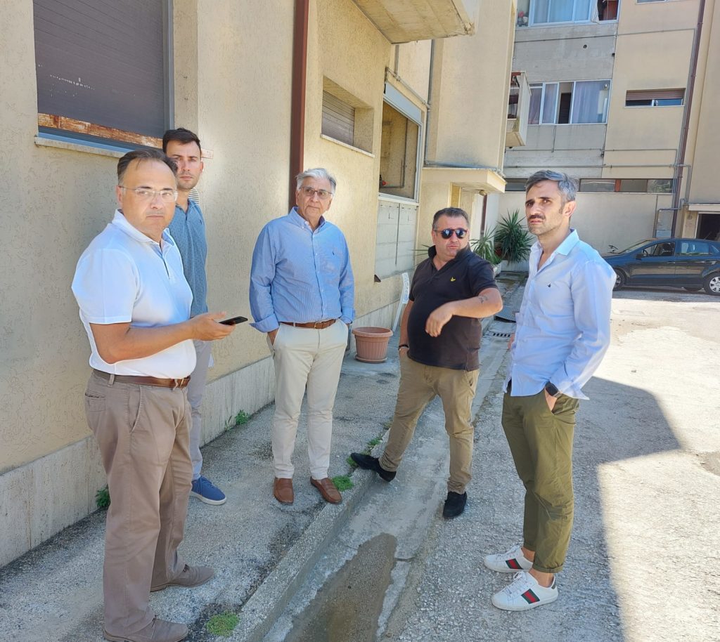 Tredici case popolari pronte a Porto San Giorgio, sopralluogo Erap con Di Ruscio e Vesprini