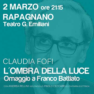 Omaggio a Battiato, il 2 Marzo al teatro di Rapagnano