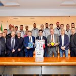 Il presidente Acquaroli riceve la M&G Volley in Regione per la fatidica impresa Superlega