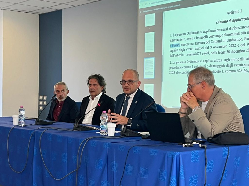Entra nel vivo la ricostruzione post sisma 2022, incontri operativi con gli ingegneri a Pesaro e Ancona