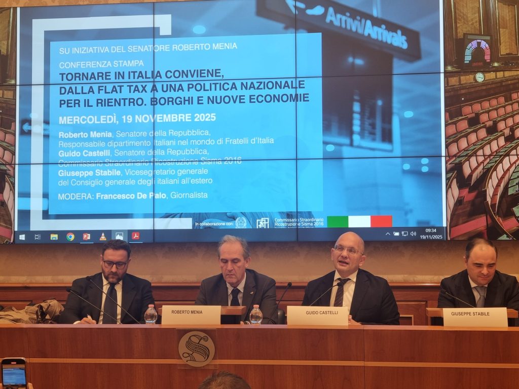Ripopolare il Cratere sisma: flat tax per gli italiani che ritornano dall’estero, misura dei senatori Menia, Castelli e CGIE