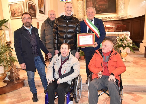 Polonara cittadino onorario di Montelparo, sindaco Screpanti: “campione nel basket e nella vita”