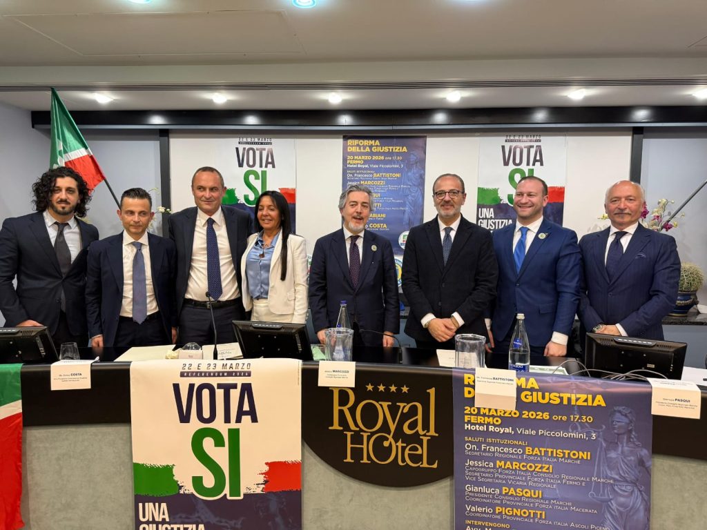 Forza Italia verso la riforma della giustizia, assemblea al Royal di Fermo per spingere il fronte del “Si”