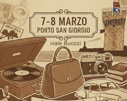 Mercatino vintage lungo viale Buozzi a Porto San Giorgio