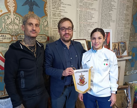 La giovane tennista fermana Di Concetto ricevuta dal sindaco, a novembre esordio al Next Gen di Torino
